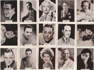59 Wills World Renowned Cigarette Trading Cards Famous Film Stars