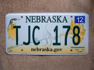 2014 Nebraska License Plate.  100 Grams