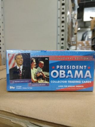 President Barack Obama Topps Collector Trading Card Box Of 24 Packs
