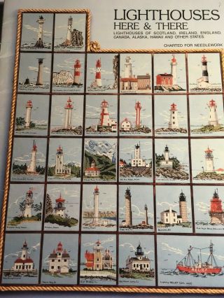Lighthouses Here & There Rare Tidewater Vtg Cross Stitch Chart Pattern Booklet
