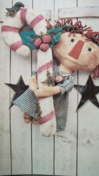 13 " Annie On A 16 " Candy Cane Doll Pattern
