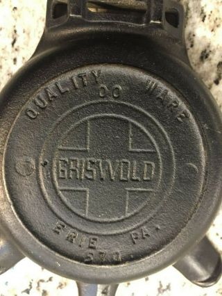 Griswold 570 Cast Iron Ashtray with Match Book Holder 2