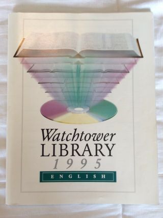 Watchtower Jehovah 1995 Watchtower Library Cd Book Only