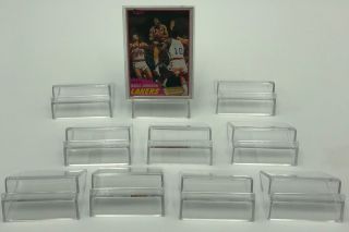 (10) Clear Trading Card Display Holders Baseball Basketball Football Top Loaders