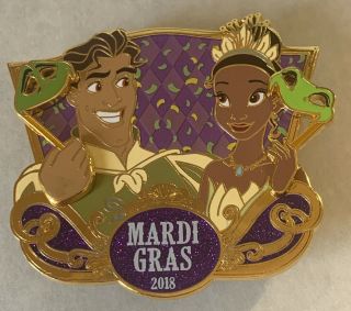 Disney Pin Wdi Mardi Gras 2018 Princess And The Frog Tiana Naveen Le 200 Htf
