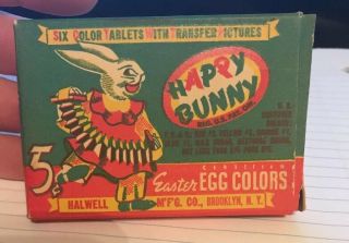 Vintage Box Happy Bunny Brand Easter Egg Colors Kit By Halwell Mfg