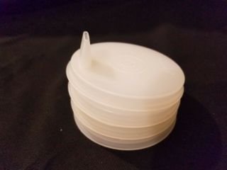 Tupperware 4 Flat Sipper Seals Sippy Bell Tumbler Cup Vintage Lids 1552