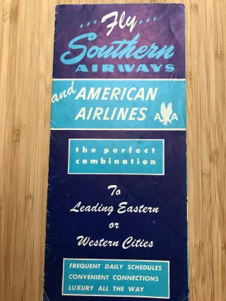Airline - Southern Route Map Brochure 3