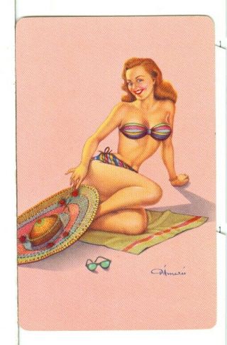 Single Vintage Playing Card Artist D 