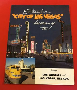 Union Pacific Rr Travel Brochures For Up Travel " City Of Las Vegas " 1958/63