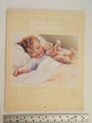 Bessie Pease Gutmann 1990 Art Calendar - Rare - Babies - Children - Vg - 11 X 14 " Artwork