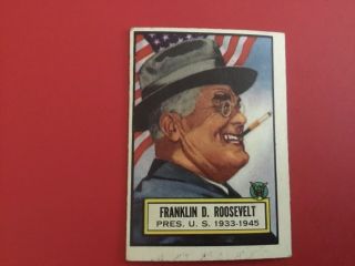 1952 Topps Look N See 1 Franklin D Roosevelt