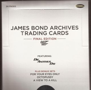 2017 Rittenhouse James Bond 007 Final Edition Box 24 Packs Possible Autographs