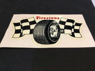 Rare Vintage Firestone Water Slide Decal Auto 5.  75 Inch