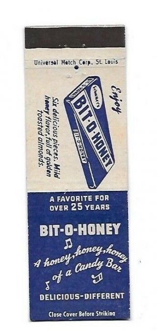 Vintage Matchbook Cover Bit - O - Honey Candy Bar 476