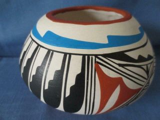 Vintage Jemez Pueblo Indian Pottery Bowl Signed by C.  Gachupin 4
