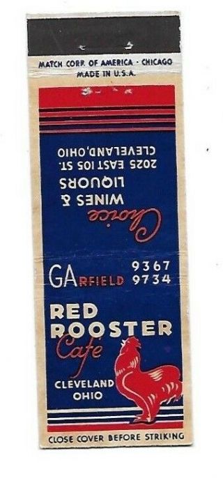 Vintage Matchbook Cover Red Rooster Cafe Cleveland Oh 478