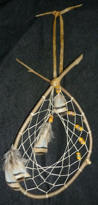 Traditional Native American Handmade Willow Dream Catcher Authentic Trade Beads