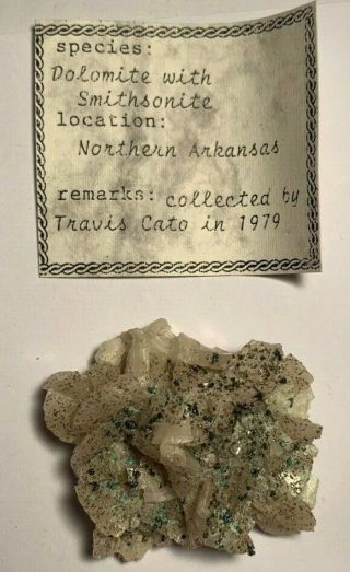 Good example of Smithsonite on Dolomite from Rush Arkansas 4