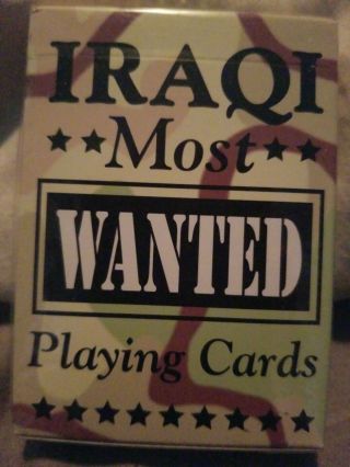 Desert Storm Iraqi Most Wanted Playing Cards (bicycle) (b1)