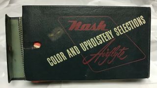 Nash Airflyte 1953 Color And Upholstery Selelctions Book Paint Fabric Car