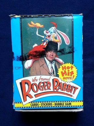 1987 Topps Who Framed Roger Rabbit Trading Cards Box 36 Wax Packs