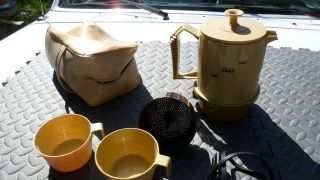 Vintage Regal Poly - Perk Travel Coffee Pot W/ Cups & Case