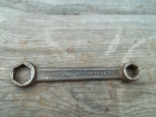 Old 6 " Indian Motorcycle Box End Wrench Hendee Mfg.  Co.  Company Vintage