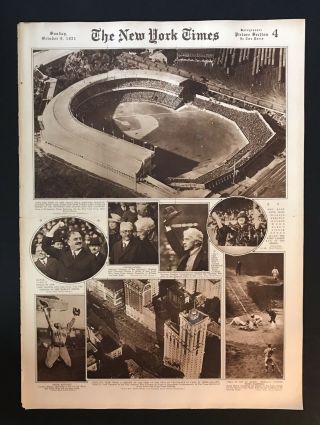 York Yankees World Series 1921 York Times Picture Section