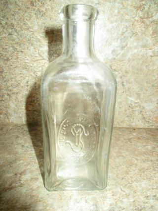 Vintage Clear Glass Empty Singer Sewing Machine Oil Bottle - 1900 