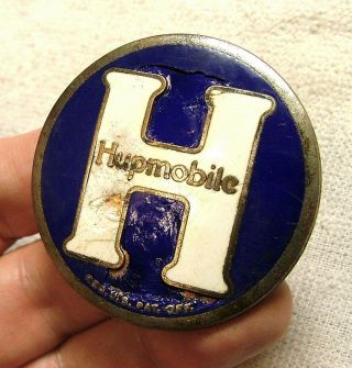 Hupmobile Enamel Radiator Badge Emblem 1918 - 25 Rare