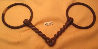 Authentic Antique Sweet Iron Twisted Mouth Snaffle Horse Riding Bit