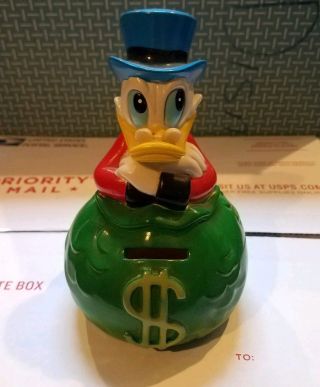 Rare Disney Scrooge Mcduck Coin Bank