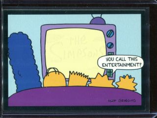 1993 Skybox Simpsons Series 1 Glow In The Dark Chase Insert Card Watching Tv
