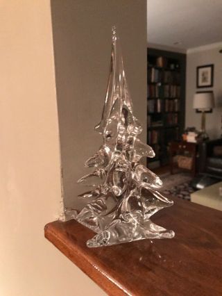 Crystal Art Glass Clear Christmas Pine Tree 8”