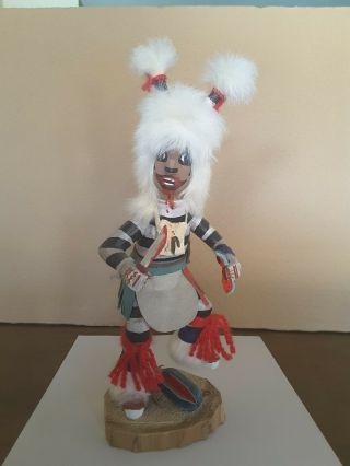 Vintage Koshari Clown Kachina Watermelon Doll.  Signed By Long