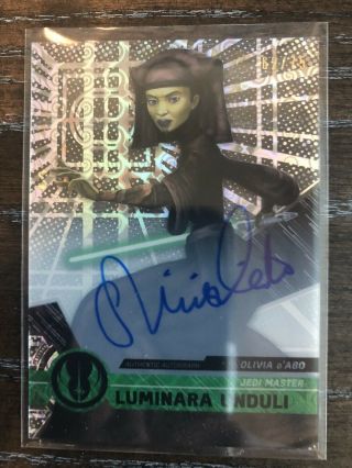 2017 Star Wars High Tek Parallel Autograph Olivia D 