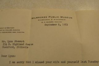 Vv107 Vintage Letter Envelope City Of Milwaukee Wisconsin Public Museum 1953