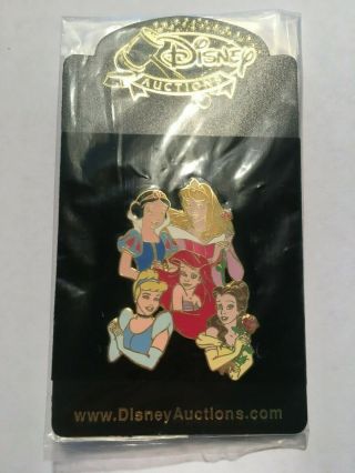Cinderella Snow White Aurora Ariel Belle Five Princess Disney Pin Le 1000 27064