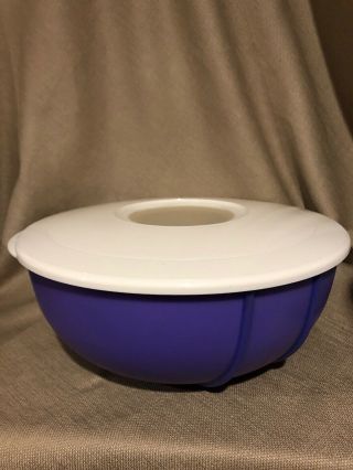 Tupperware Remarkabowl Non - Skid Mixing Bowl Purple White Seal W/ Insert 5l 2473