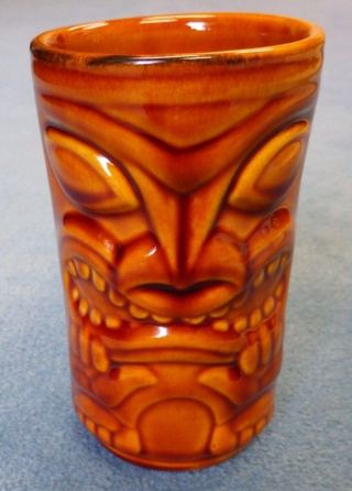 Vintage 1960s Ceramic Hawaiian Tiki Bar Oasis Two Face Tiki Mug Hawaii