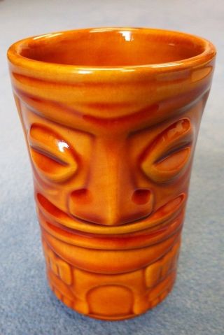Vintage 1960s Ceramic Hawaiian Tiki Bar Oasis Two Face Tiki Mug Hawaii 2