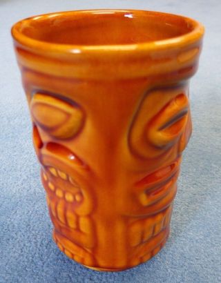 Vintage 1960s Ceramic Hawaiian Tiki Bar Oasis Two Face Tiki Mug Hawaii 7