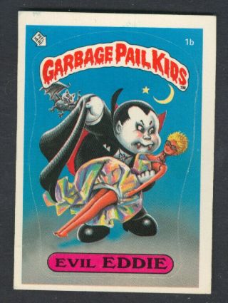 1985 Topps Garbage Pail Kids 1b Evil Eddie (matte) Verygood -