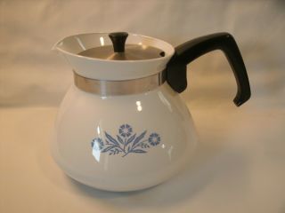 Corningware P - 104 Blue Cornflower 6 Cup 179 Ma Coffee Teapot Serve Usa