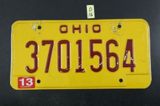 Vintage 2004 Ohio Ovi Dui License Plate 3701564 Restricted D16