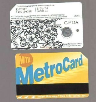 Nyc Metro Card Mta C F D A :stephen Dweck Expired Metrocard