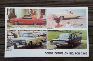 1965 Dodge Full Line Sales Brochure Coronet Dart Polara Custom 880
