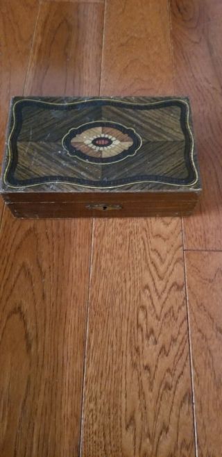 Antique Box Of Sewing Stuff From Great Grandmas
