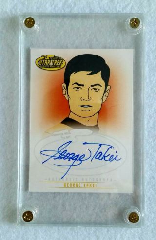 Star Trek Animated Series Autograph Card Of George Takei As Lt.  Sulu